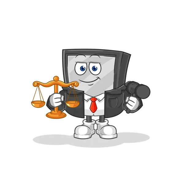Lawyer Cartoon Cartoon Mascot Vecto — Stockvector