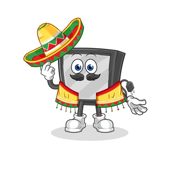 Mexican Culture Flag Cartoon Mascot Vecto — Stockový vektor