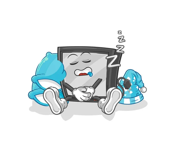 Sleeping Character Cartoon Mascot Vecto — Stockvector