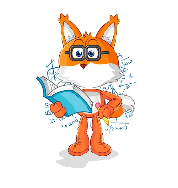 Fox Geek Cartoon Cartoon Mascot Vecto — Stock Vector