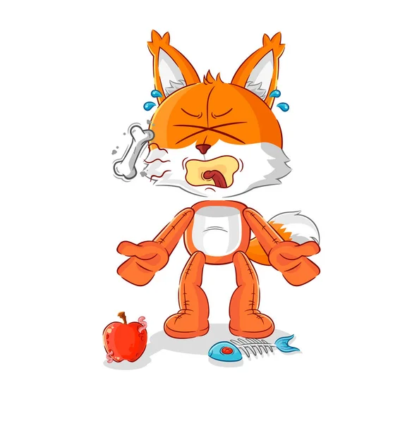 Fox Burp Mascot Cartoon Vecto — Stockový vektor
