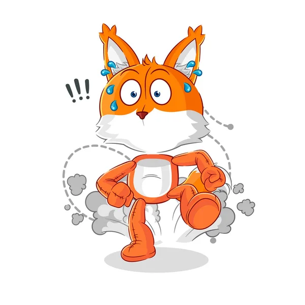 Fox Running Illustration Character Vecto — Stockový vektor