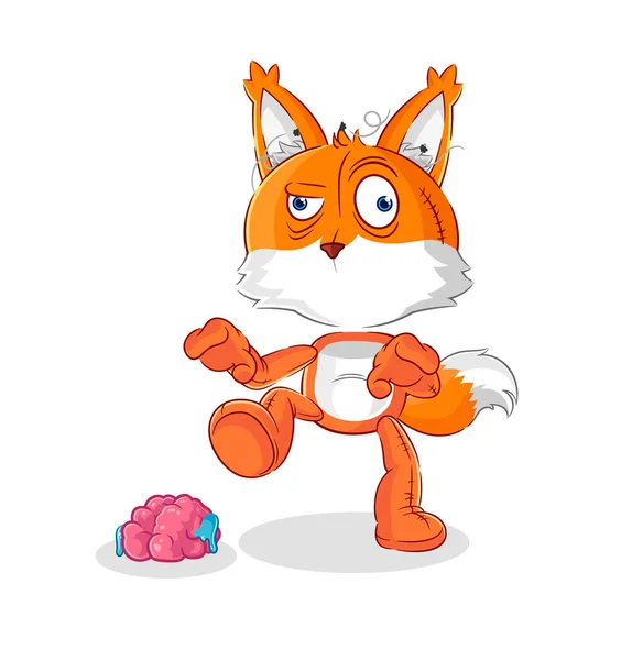 Fox Zombie Character Mascot Vecto — Stockový vektor