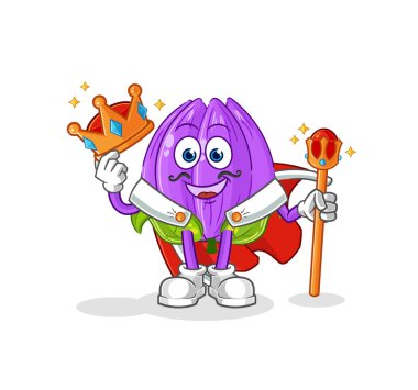 the tulip king vector. cartoon characte