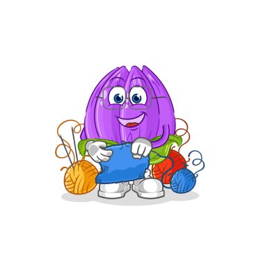 the tulip tailor mascot. cartoon vecto