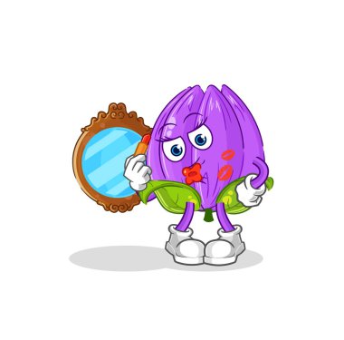 the tulip make up mascot. cartoon vecto