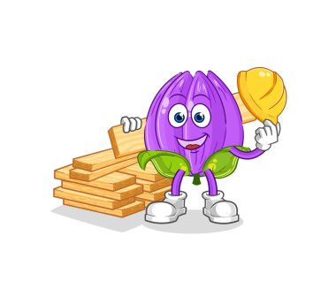 the tulip builder vector. cartoon characte