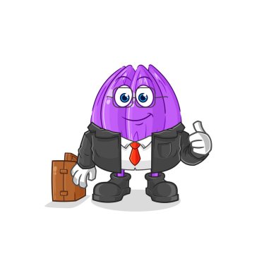 the tulip office worker mascot. cartoon vecto