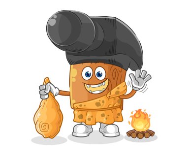 the hammer ancient cartoon. cartoon mascot vecto