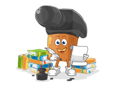 the hammer writer vector. cartoon characte