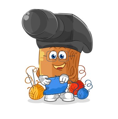 the hammer tailor mascot. cartoon vecto