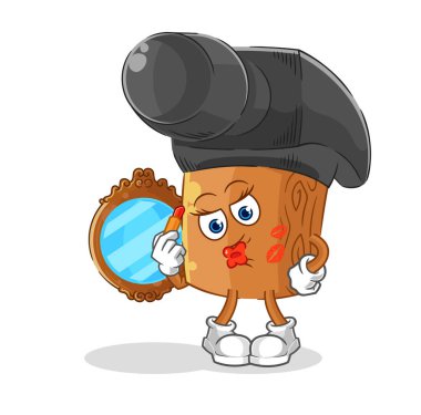 the hammer make up mascot. cartoon vecto