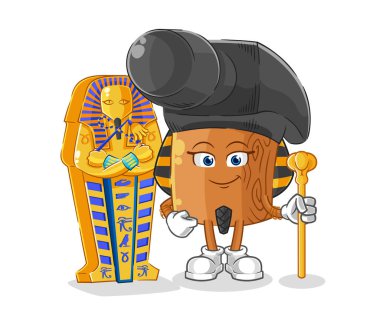 the hammer ancient egypt cartoon. cartoon mascot vecto