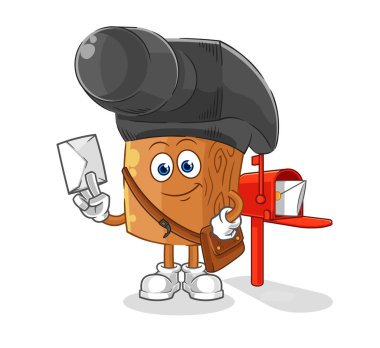 the hammer postman vector. cartoon characte