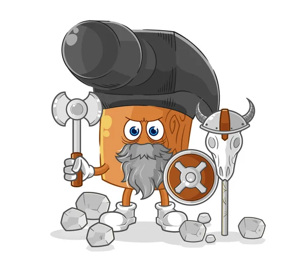 Hammer Viking Illustration Character Vecto — Stock vektor