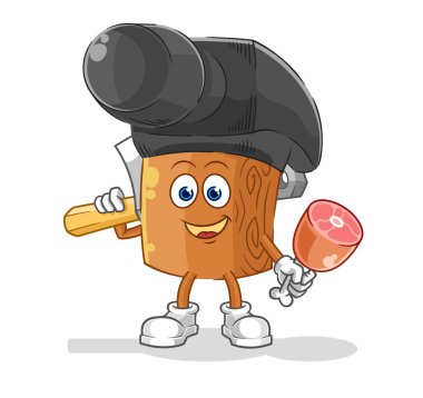 the hammer Butcher illustration. character vecto