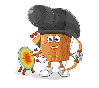 the hammer native american tribe. cartoon mascot vecto