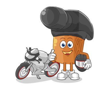 the hammer racer character. cartoon mascot vecto