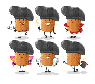 the hammer magic group character. cartoon mascot vecto