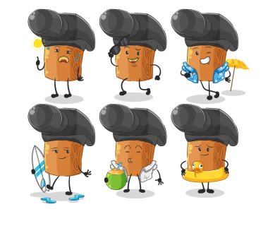 the hammer holiday character. cartoon mascot vecto