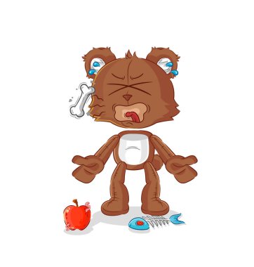 the bear burp mascot. cartoon vecto