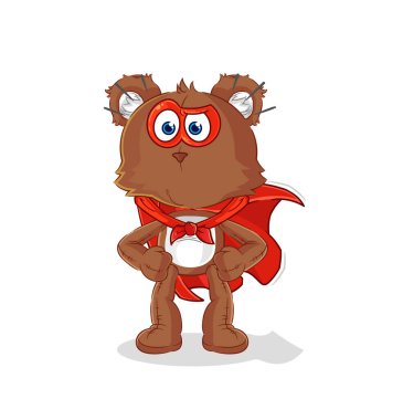 the bear heroes vector. cartoon characte