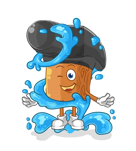 Hammer Fresh Water Mascot Cartoon Vecto — Stock vektor