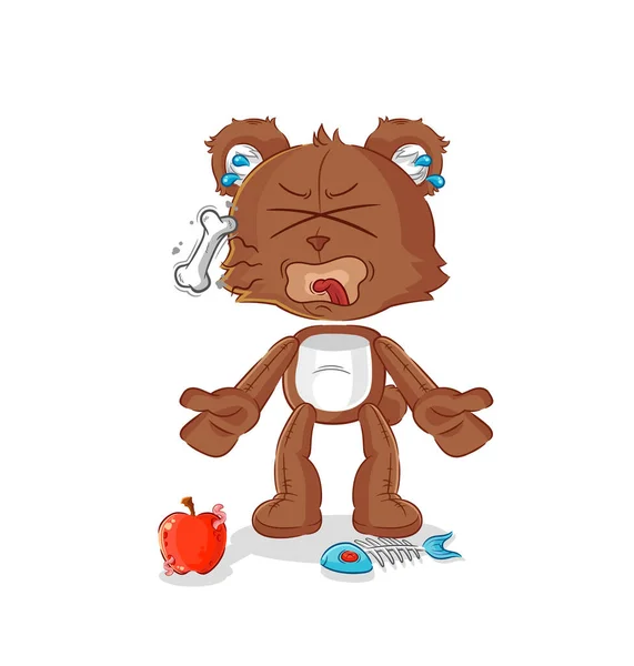 Bear Burp Mascot Cartoon Vecto — Stockvector