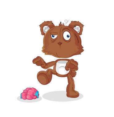 the bear zombie character.mascot vecto