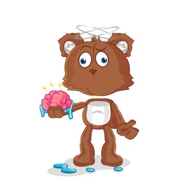 the bear no brain vector. cartoon characte