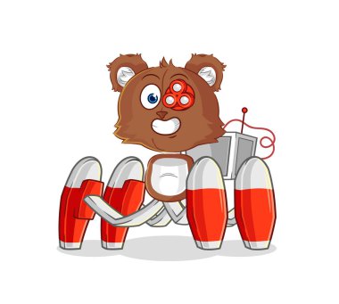 the bear future robot vector. cartoon characte