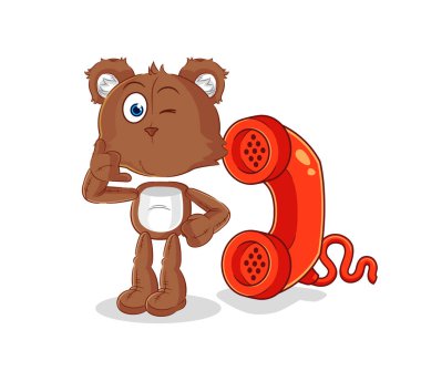 the bear call mascot. cartoon vecto