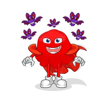 the red cloth Dracula illustration. character vecto