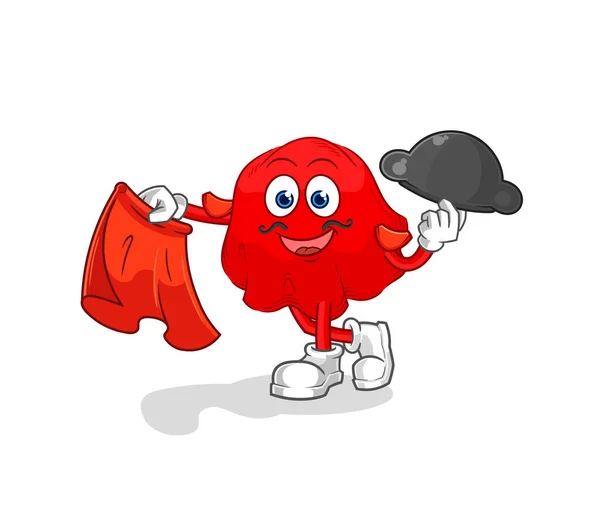 Red Cloth Matador Red Cloth Illustration Character Vecto —  Vetores de Stock