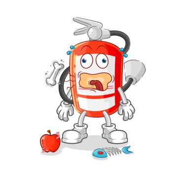the extinguisher burp mascot. cartoon vecto