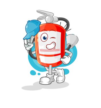 the extinguisher young boy character cartoo