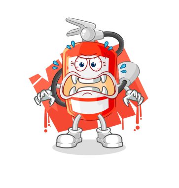 the extinguisher monster vector. cartoon characte