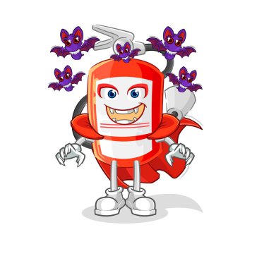 the extinguisher Dracula illustration. character vecto