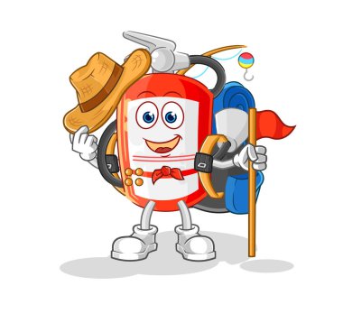 the extinguisher scout vector. cartoon characte