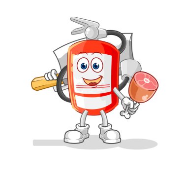 the extinguisher Butcher illustration. character vecto