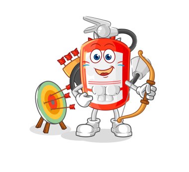 the extinguisher native american tribe. cartoon mascot vecto