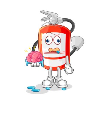 the extinguisher no brain vector. cartoon characte