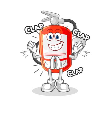 the extinguisher applause illustration. character vecto