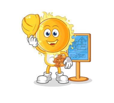 the sun Architect illustration. character vecto