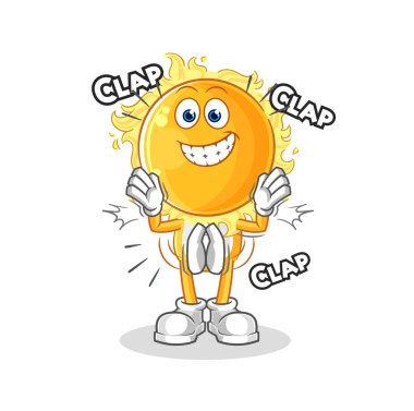 the sun applause illustration. character vecto