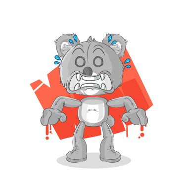the koala monster vector. cartoon characte