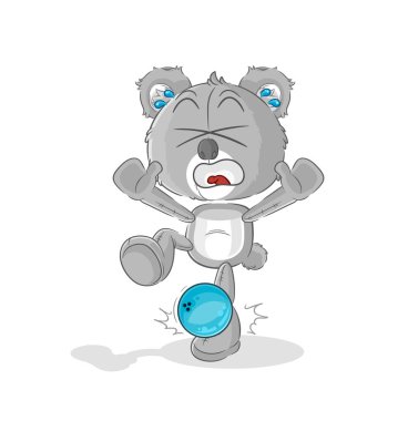 the koala hiten by bowling cartoon. cartoon mascot vecto