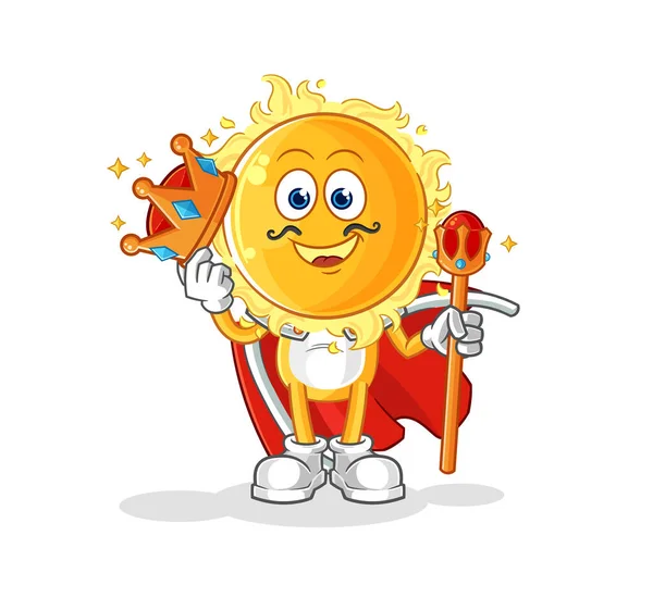 Sun King Vector Cartoon Characte — Stock vektor