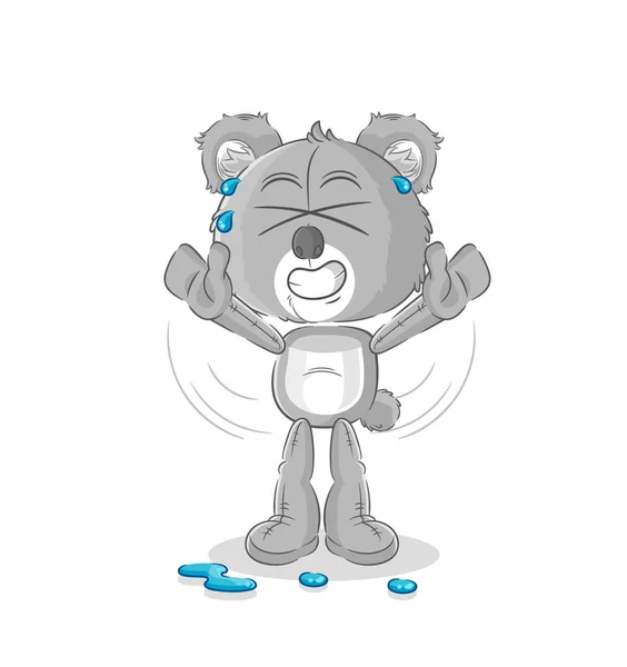 Koala Stretching Character Cartoon Mascot Vecto — Image vectorielle