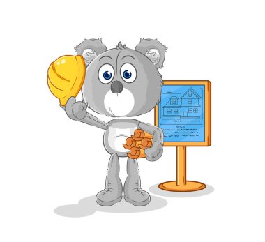 the koala Architect illustration. character vecto